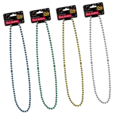 Dress-Up Metallic Bead Necklace, Assorted